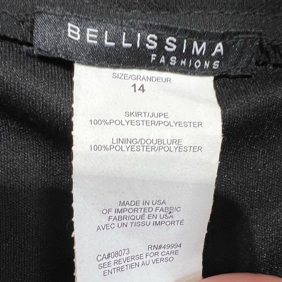 Bellissima Womens Black Maxi Sheer Lined Skirt, Size 14, #133 - Picture 5 of 11